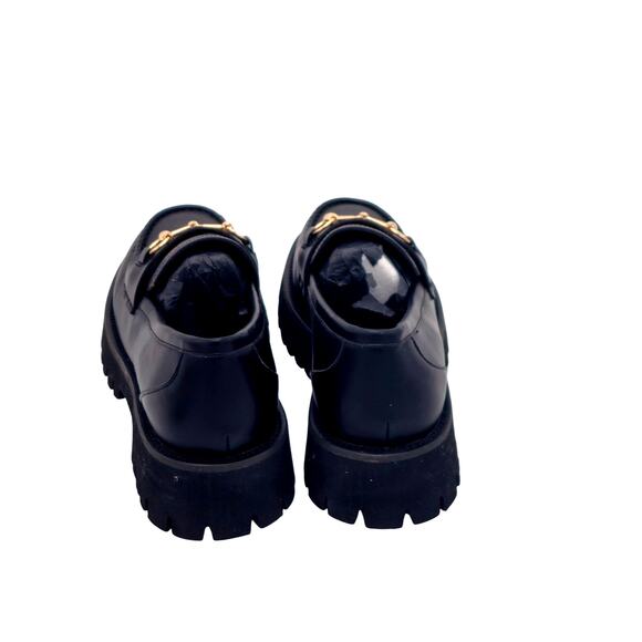 Dillan Buckle Slip On Loafer‎ Size 9M Chunky Platform BLACK - Picture 3 of 7